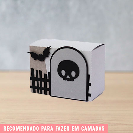 Caixa Cubo Retangular - RIP Caveira